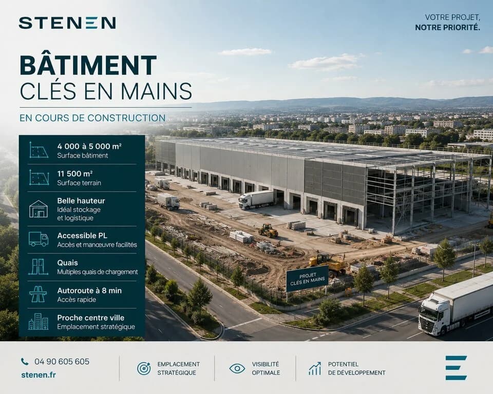 LOCAL D'ACTIVITE - ENTREPOT A VENDRE OU A LOUER DE 4 500 M² DIVISIBLES A PARTIR DE 11 245 M²